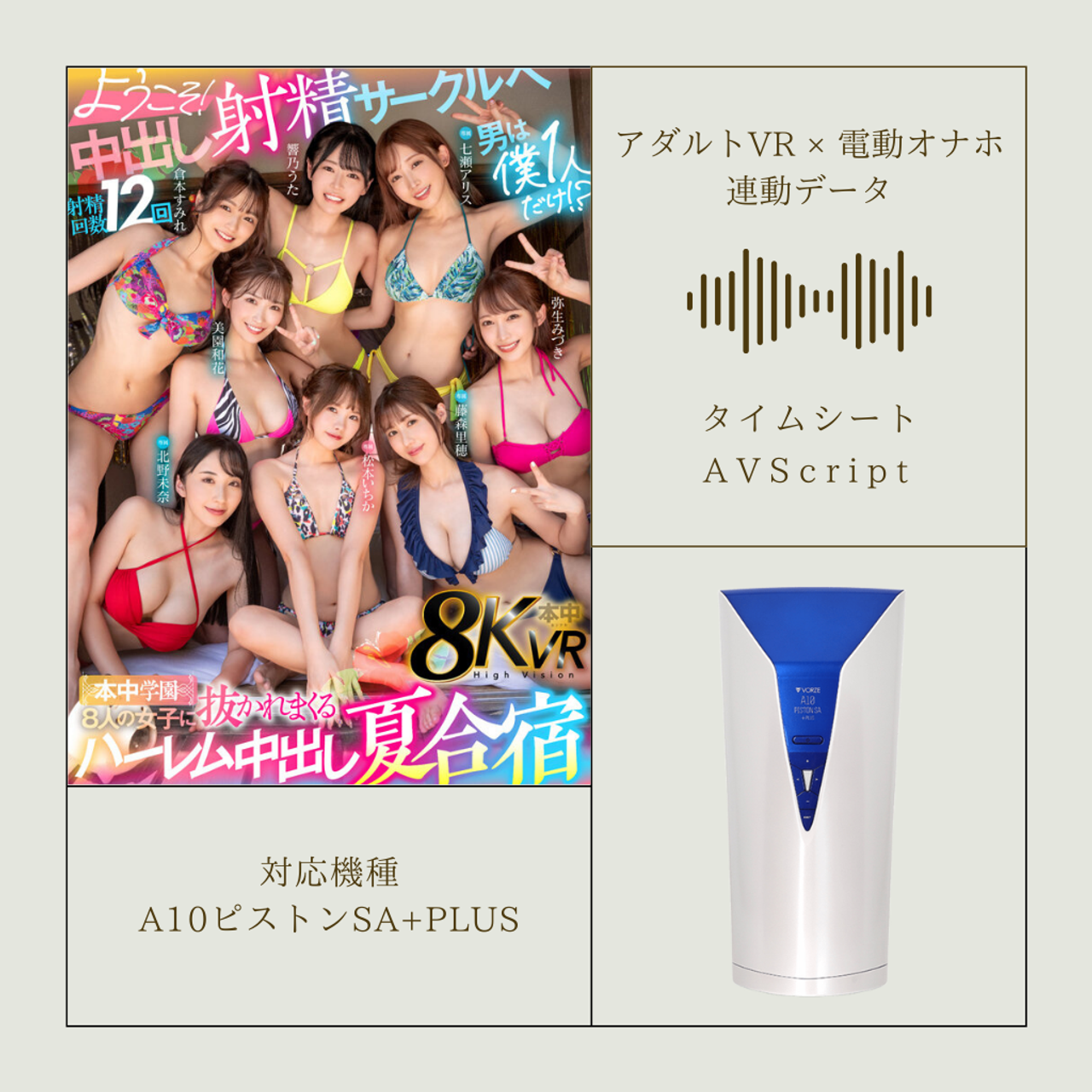 《アダルトVR×電動オナホ連動データ》【VR】ようこそ！中出し射精サークルへ 男は僕1人だけ！？本**園8人の**に抜かれまくるハーレム中出し夏合宿【8KVR】 gallery photo 1