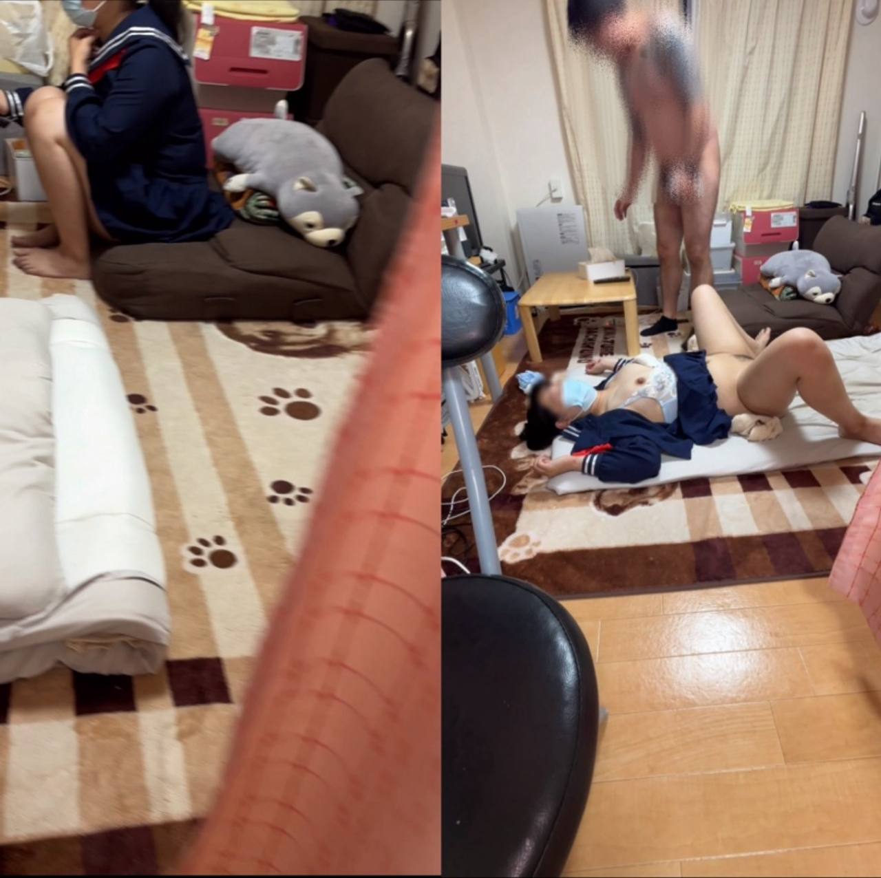 誰もいない時間を狙って、自宅に凸ってお小遣いあげていたずらからの種付けまでした gallery photo 1