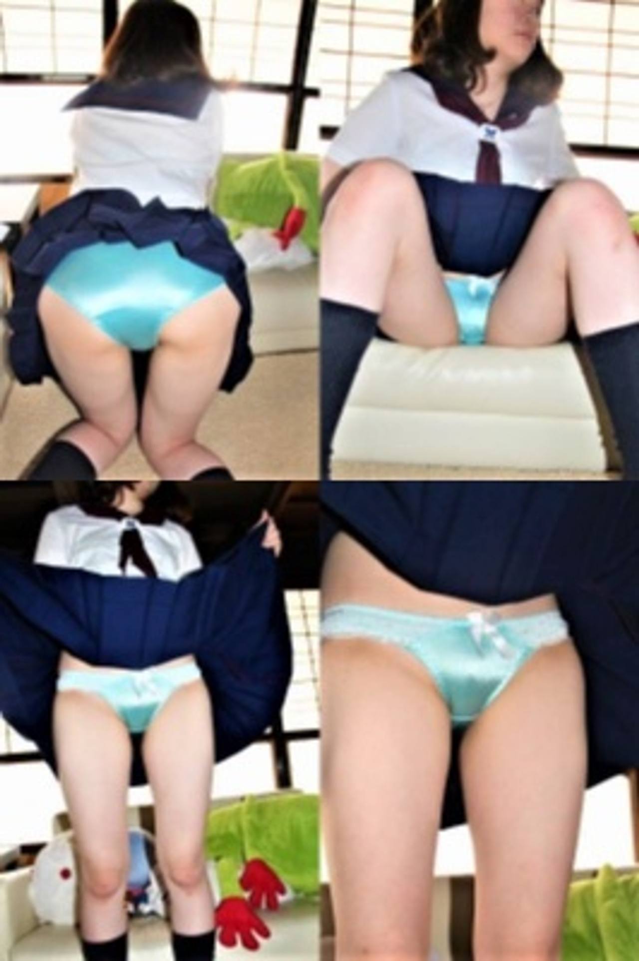【期間限定販売】素人JD（顔出し）無修正　コスシリーズ　【ミニスカ夏セーラー服紺ソ＆ニーハイでパンチラ＆フェラ編】写真集 Prt2 【ZIPファイルDL OK】 gallery photo 2
