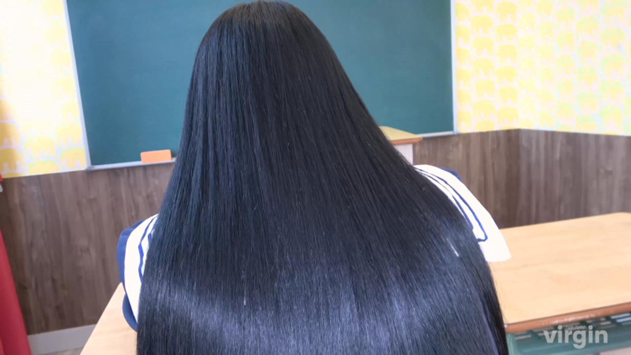 『清純派黒髪ロングヘアツバキ　憧れの先輩ヒロインと新入学歓迎髪フェチデート』 ★髪フェチな後輩クンを呼び出し、二人きりの新入生歓迎儀式♡思う存分黒髪ロングヘアで遊ばせて、お仕置きしちゃう放課後デート gallery photo 4