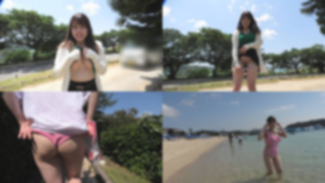 [期間限定で大放出!20000pt➡1980pt]素人１８＊観光地や公園ビーチでおっぱいマンコ露出！ドライブ中オナニー！野外手コキ❤人生初露出で焦らされまくったうずくカラダに中だし２連発！ gallery photo 3