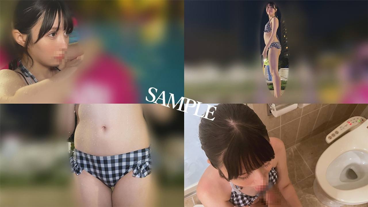 極美おまんこくぱぁ♪めっかわ！日欧ハーフ**大生・21才⇒プールでムラムラしたのでトイレでフェラ抜きお口にどぴゅ『ノア』 gallery photo 2