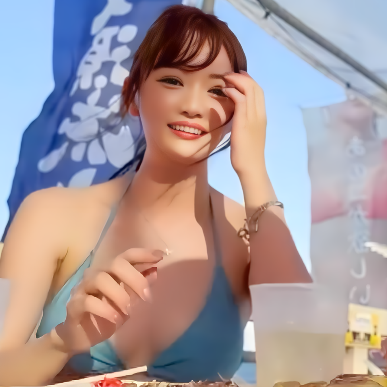 海ナンパ第二弾！清楚系＆ギャル系JDの二人組をナンパ☀ 潮吹きまくり！中出しと顔射の2連発です！ gallery photo 4