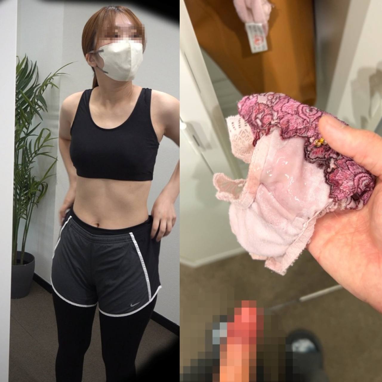 ※レビュー特典特典付き【某トレーニングジムの裏側vol.11】色白Dカップ人妻さんのパンツに濃厚射精…無防備に履く背徳映像。 gallery photo 3