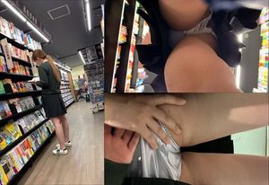 【逆さ&チカン】ギャルのエロいパンティをじっくり撮影&密室で何度もモミモミ