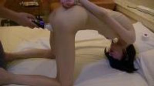 ※閲覧注意 超ガリガリ美女を後ろ手に拘束して電マ攻め j-3-6-2 おまけ動画付き