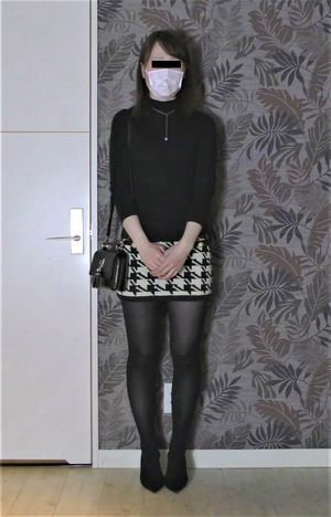【スマタ射】【ミニスカ美脚】【プレイ内容◎約50分!】黒タイツ美女の足指を舐めつくす!まりこ23才 大手企業OL ③【個撮】【完オリ】【足舐め】【足コキ】【素人】