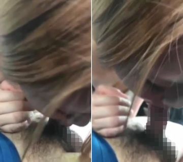 金髪美女のフェラ抜き・素人