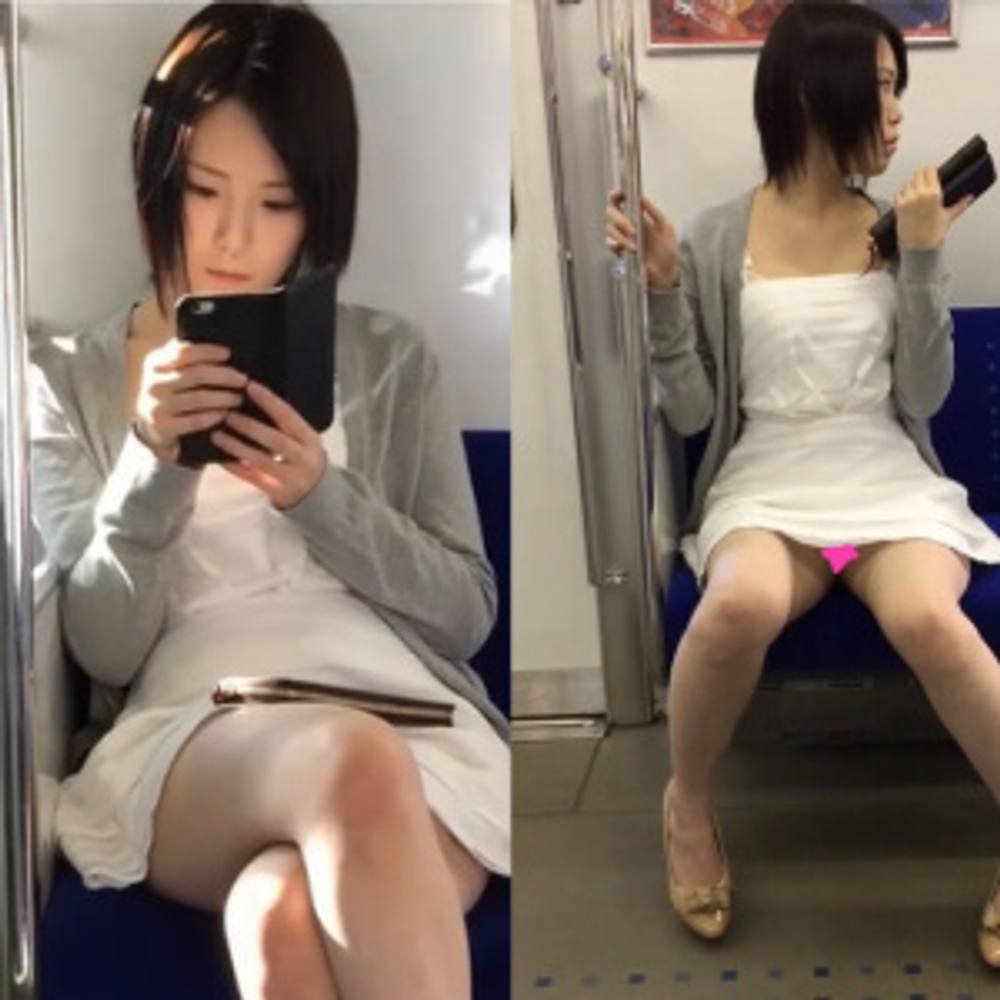 ☆電車内パンチラ☆股のゆるい綺麗め美女を粘着撮影！