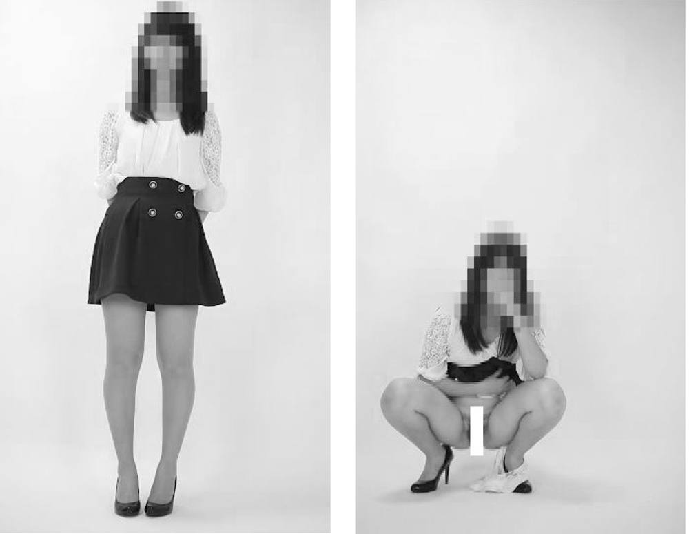 下半身だけ裸ビデオ　撮影会でパンツを脱いで陰毛を録画される51n3