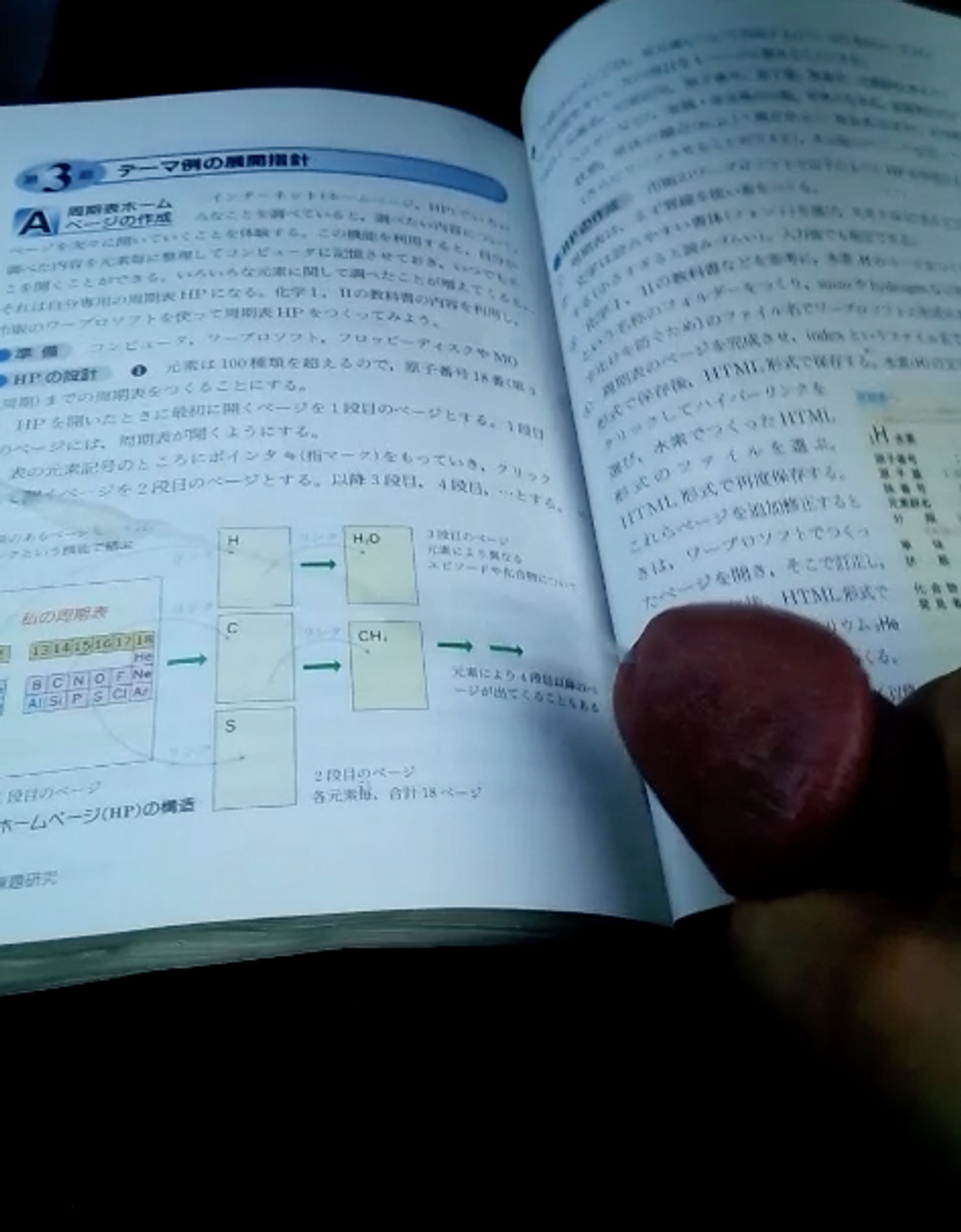 車内で教科書にぶっかけ