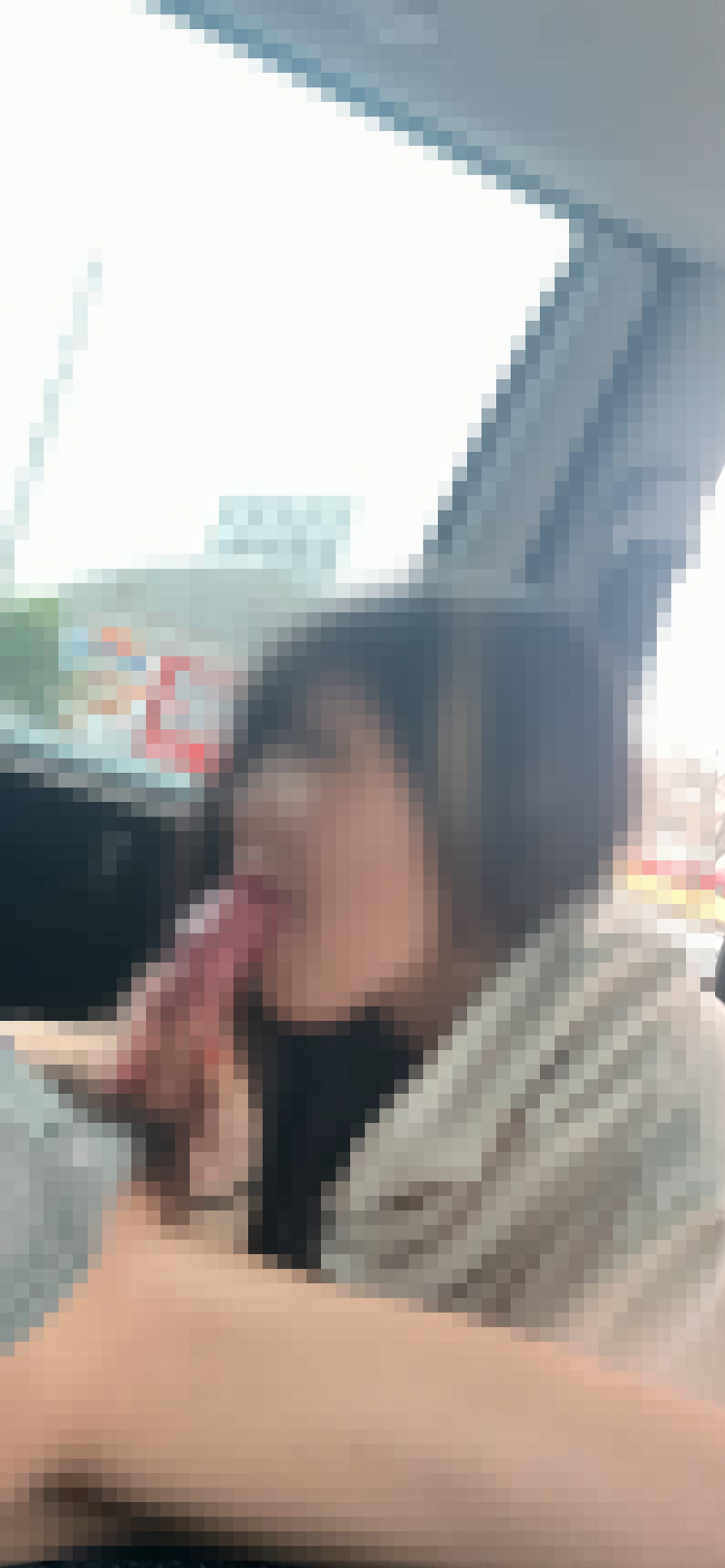 [個人撮影]スタイル抜群舌ピギャルの車内フェラで大量発射