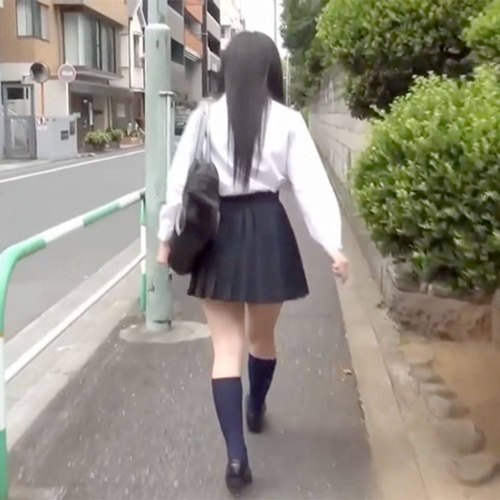 通勤途中に見かける制服少女のパンチラ