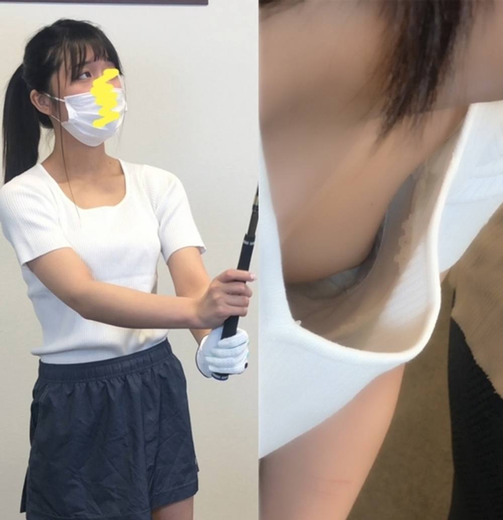 【ゴルフ】胸チラ・食い込みパンチラ②父とゴルフが夢‼18歳170cm高身長の初心者ＪＤ