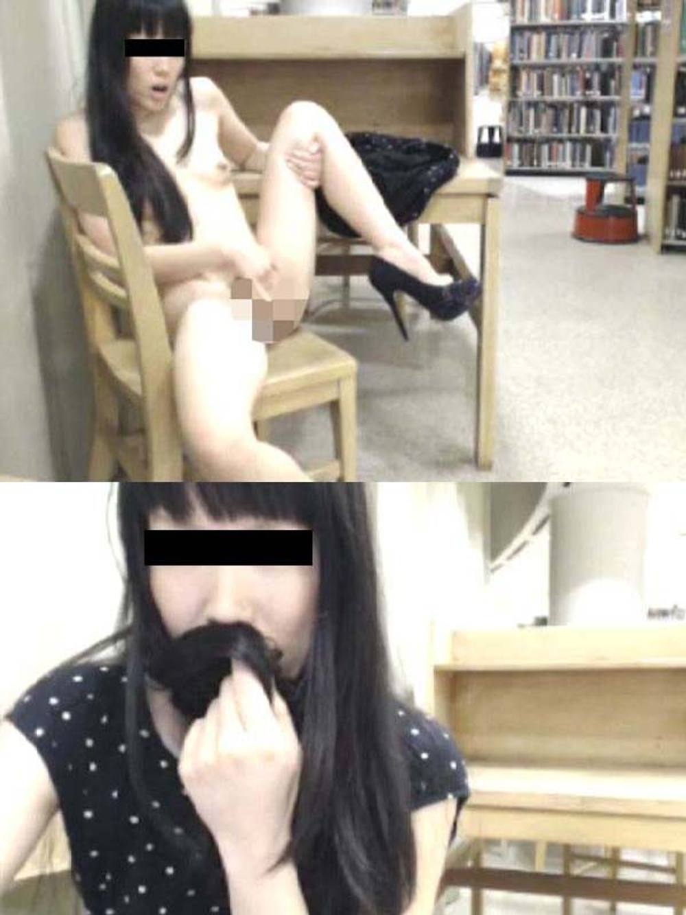 大学の図書館で全裸＆オナニーする真正ド変態JD～①