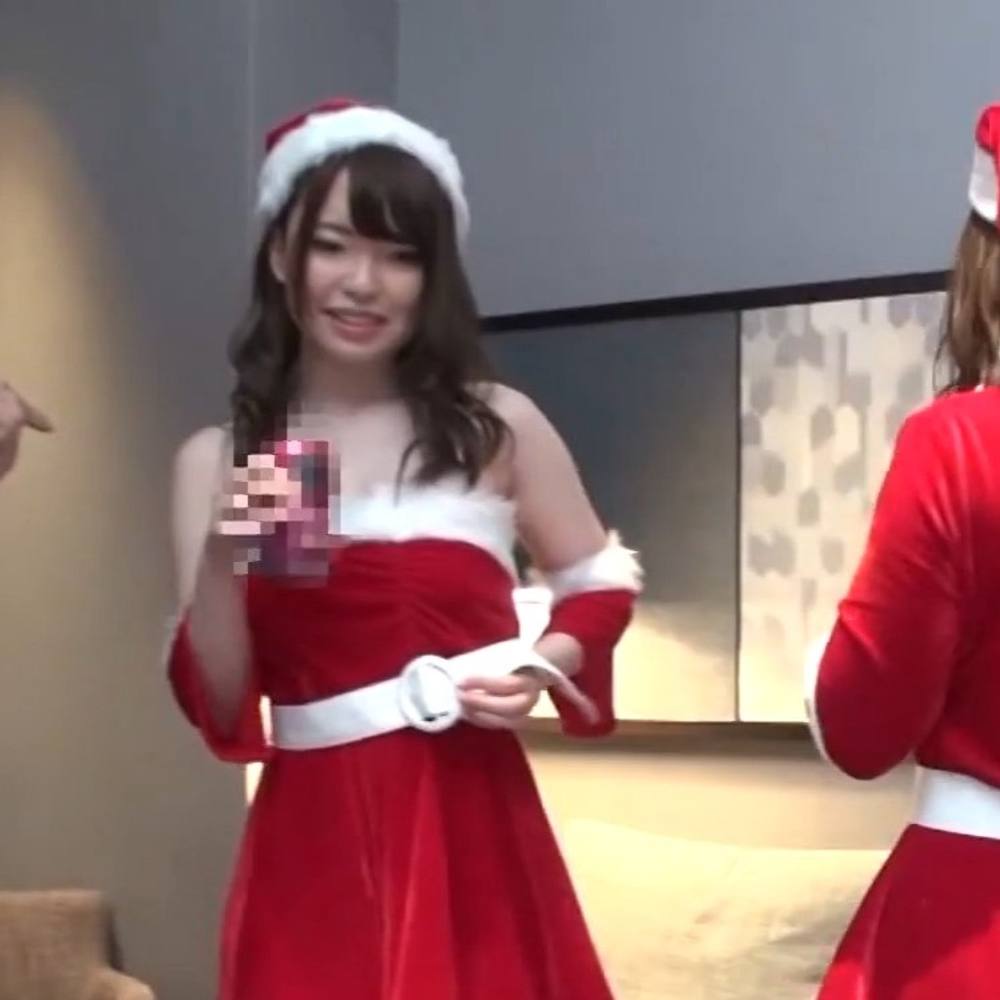 【個数限定流出】★S級美少女とクリスマスえっち★　既にこぼれそうな乳をサンタコスから引きはがしてハメ撮り！！