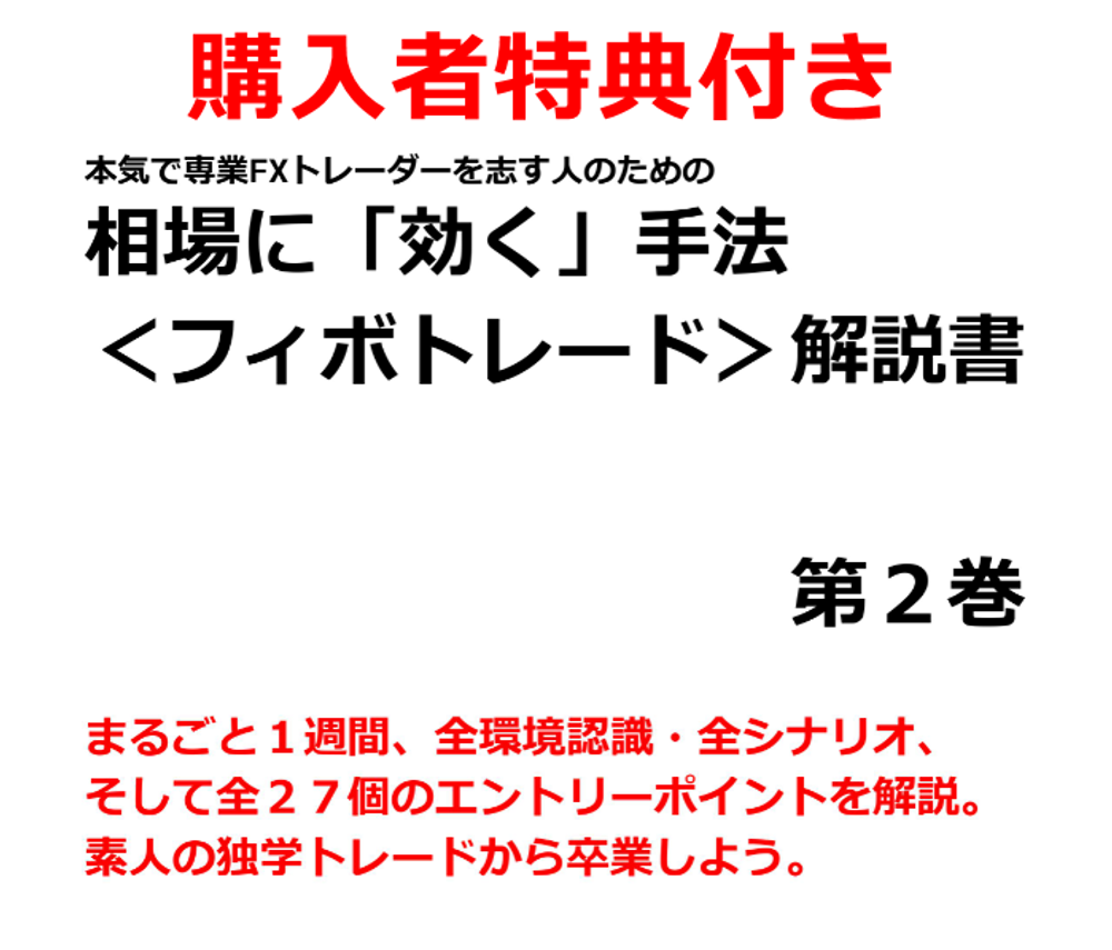 【購入者特典付き】本気で専業FX トレーダーを志す⼈のための　相場に「効く」⼿法＜フィボトレード＞解説書＜第２巻＞