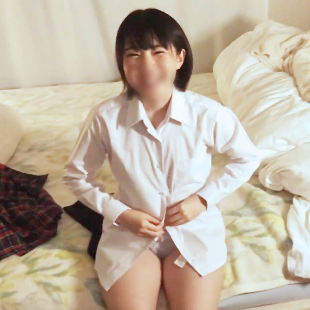 [黒髪ロリ] 下着H→制服もH♥ 未成熟BODYの学生ちゃん★ パイパンマ●コをハメまくり!!