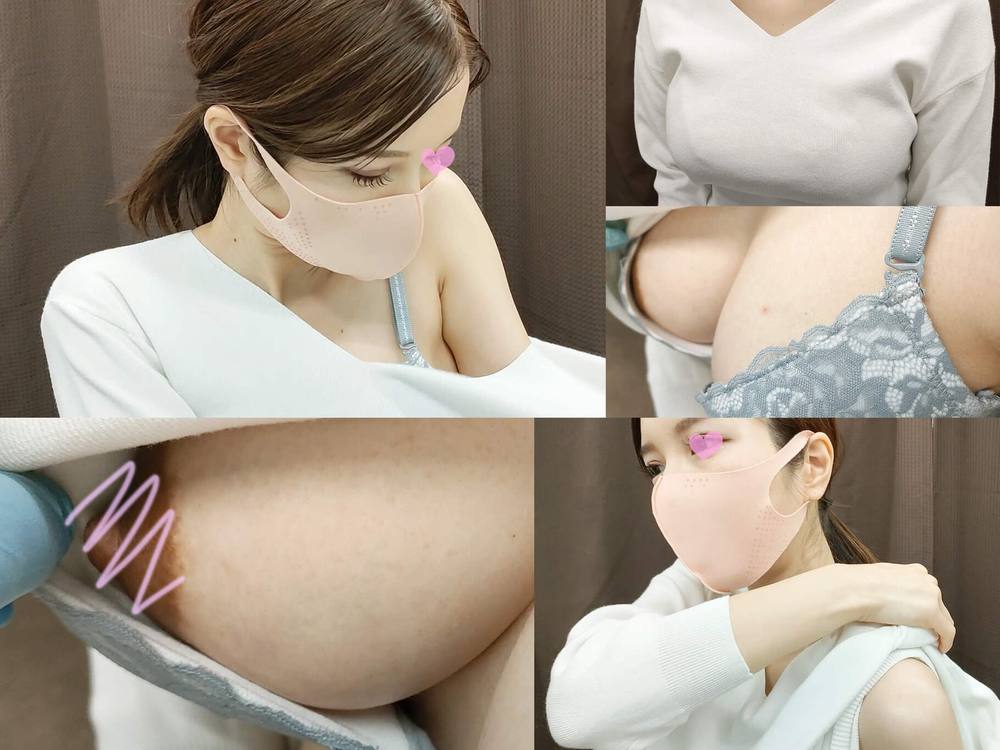 【ワクチン接種】最上級A5ランクの豊満巨乳な人妻のお姉さん【胸チラ】