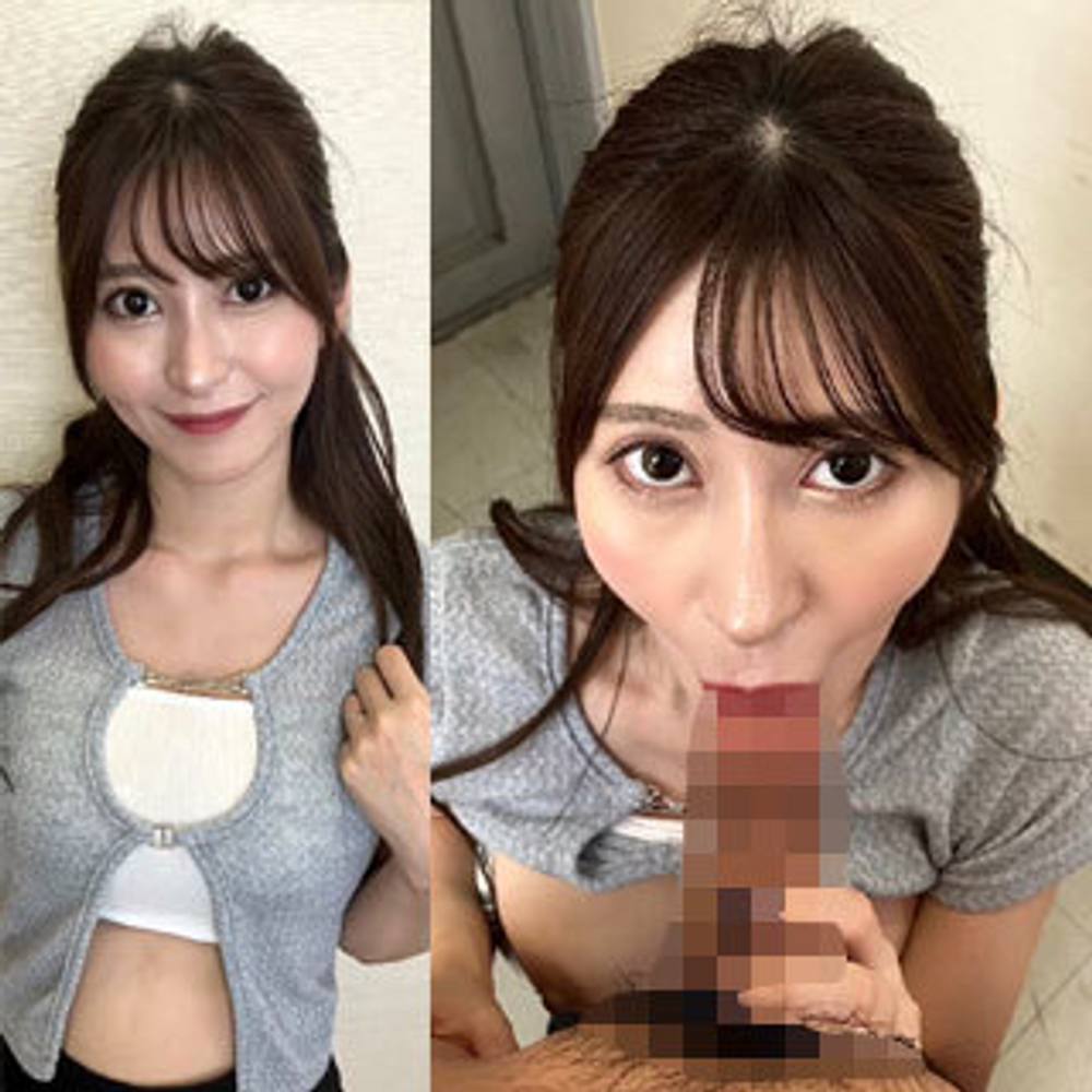 個撮)Gカップ美乳お姉さん【ジュボジュボ！フェラ音がエロい】綺麗な顔立ちでノーハンドピストンフェラ【大量口内発射】