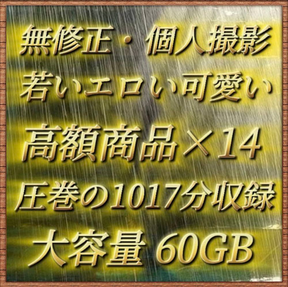 【無修正・６０GB】素人・個人撮影 プレミアムパック 圧巻の1017分収録【期間限定】