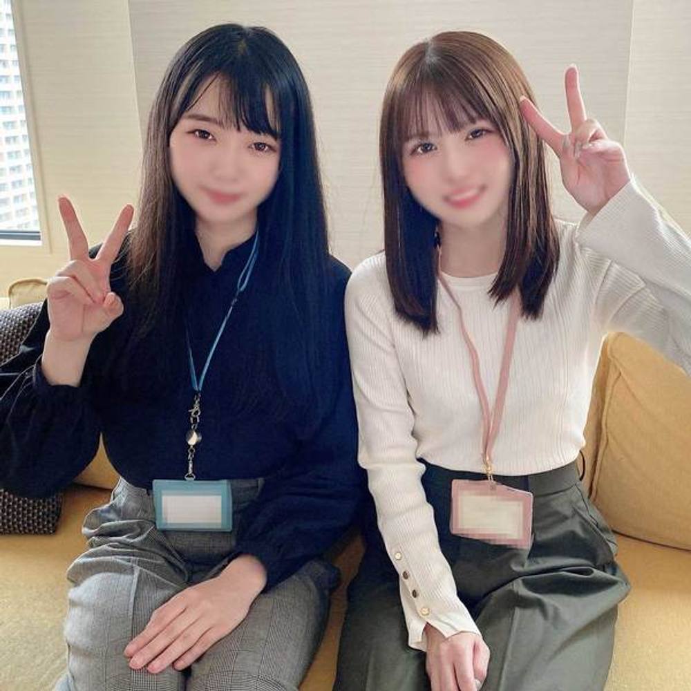 【#110】同じ会社の先輩と後輩。清楚美女2人とハーレムセックス♡史上最高の幸せ連続中出し。♡夢の世界♡