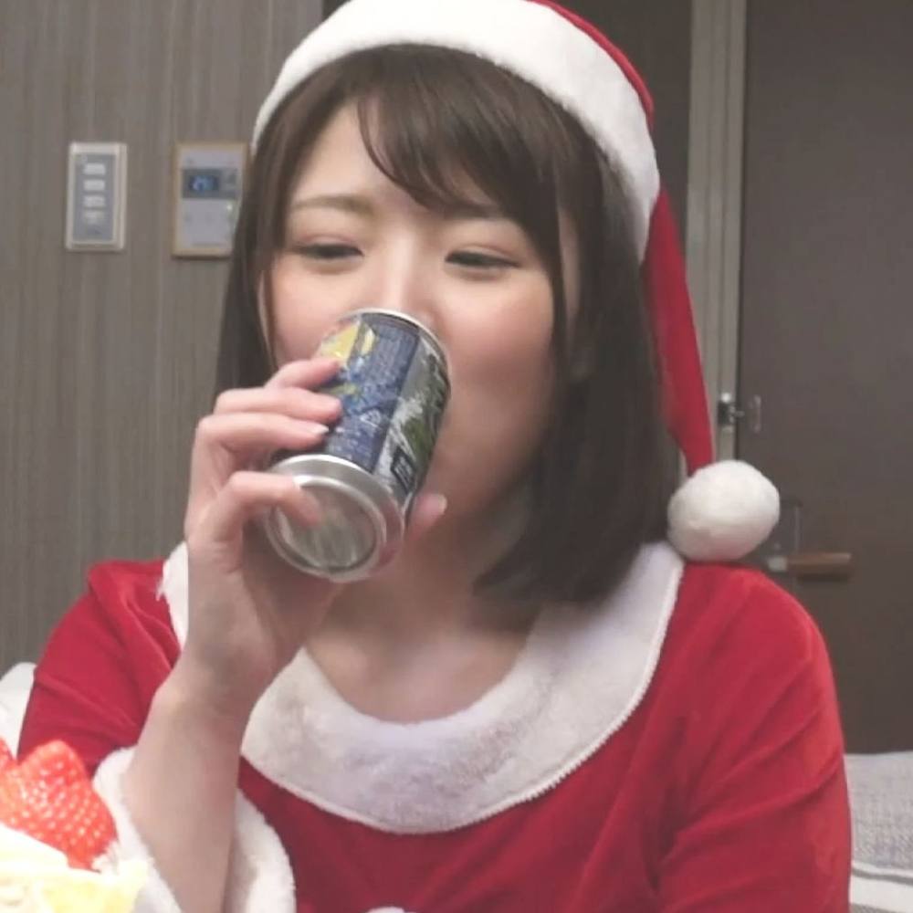 【清楚ビッチ】Xmasのミニスカサンタ美女みはるちゃん。敏感マンコにガチハメFUCK！！