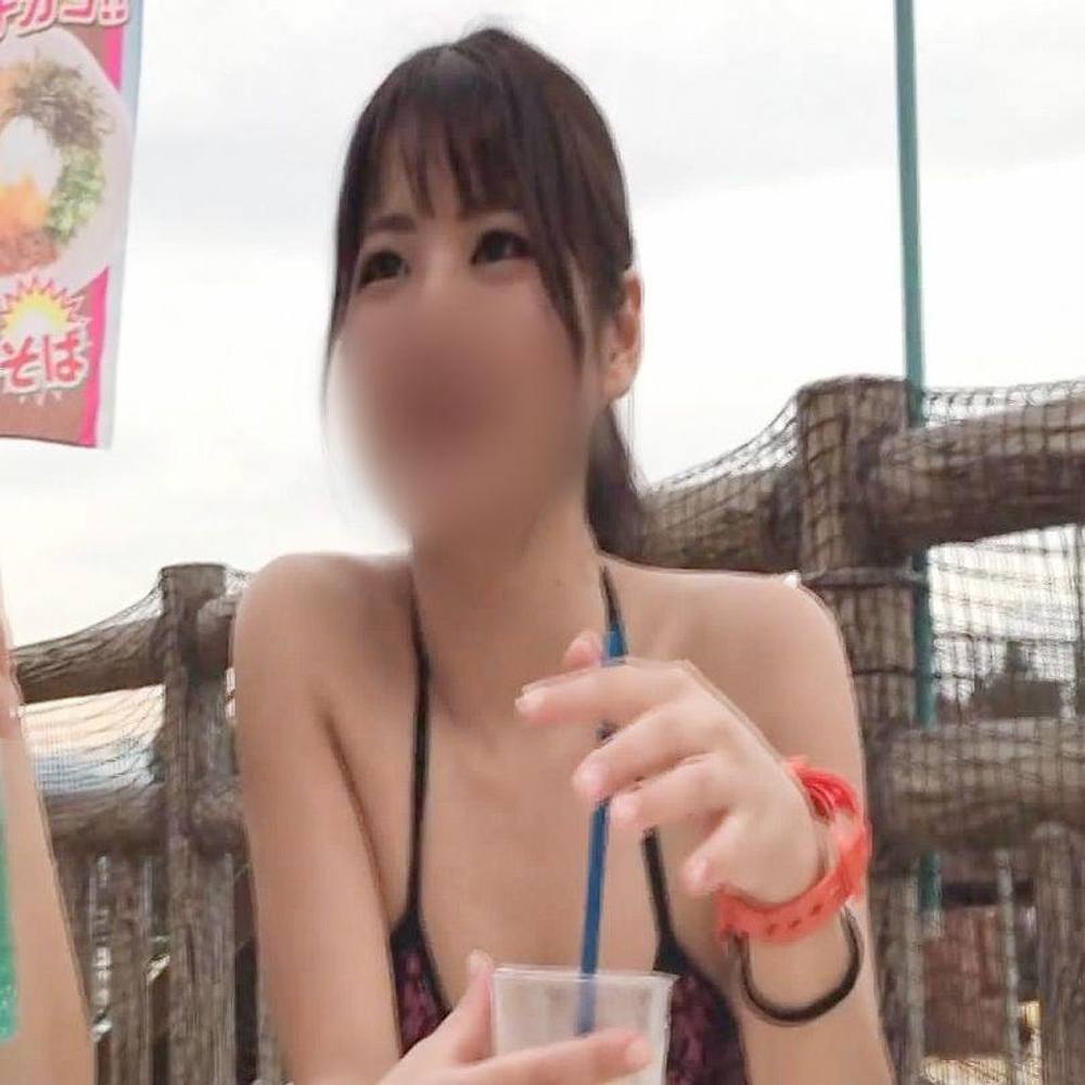 【素人】23歳茶髪ポニテのビキニ美女OLをナンパ。スレンダーボディを激ピスハメ撮りセックス。