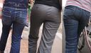 Soft and big buttocks pat in jeans and pants ... Wives who will be out of line ...