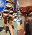 Young moms who have bikinis eating into their beautiful buttocks and their soft butt meat is plump ...