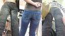 Wives with plump beautiful big buttocks in jeans ...