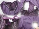 【悪戯】俺の部署のヤリ手上司が出張で履いてた紫の色っぽい綿パンティー...