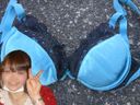 [Mischief] The cute classmate who was popular in the class was a turquoise blue gal-like C cup bra ...