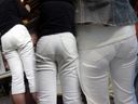 The neat wife clearly brings out the panty line on the jeans beautiful big ass ...