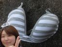 [Mischief] The senior of the gentle company wore a sporty Shimashima bra ...