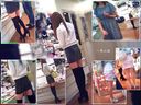 Observe the slender beautiful legs and small butt Naone-san from various angles and gradually approach