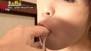 Amateur OL Koharu-chan's saliva scraping & brim large amount licking technique close-up