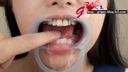 【Saliva fetish】Mirai Himeno's mouth opening saliva scraping & M man's face licking