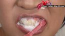 【Tooth brushing fetish】Super close-up photo of Saya Takazawa's tooth brushing gargle