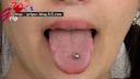 【Tongue fetish】Super close-up of tongue piercing Kana Amano's velo technique