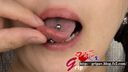 【Tongue fetish】Super close-up of tongue piercing Kana Amano's velo technique