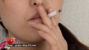 【Saliva fetish】Tongue piercing Kana Amano's acrylic board licking & smoking time