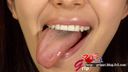 【舌フェチ】葵紫穂の斜めに伸びる熟れ長舌と唾液ダラダラ指フェラ