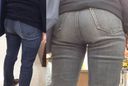Big ass mom with a plump bun that floats the crotch line thinly