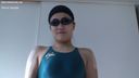 【オリジナル作品フルHD】競泳水着モリマンナイス！asics青競泳水着を着た田中のボディ！編