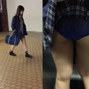 ☆駅にいた女の子☆スカートめくりパンチラ！
