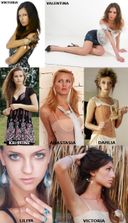 Fashion model panty opening (set of 14 models)
