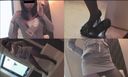 Beautiful OL who dances a cool P chira dance in a tight miniskirt and pantyhose leg fetish ● Sex [Hentai M man treasured video]