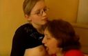 Monashi Mother and daughter forbidden lesbian (7) Glasses virgin daughter and grandmother Lesbian secret to mom 2 pieces