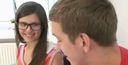 Shy innocent glasses girl has her first sex 18 years old Young couple's sex Vol.17